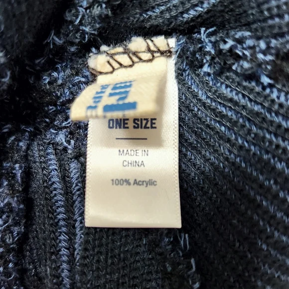 Blue Striped Ribbed Beanie Knit Cap | Urban Pipeline | OS - Picture 3 of 6